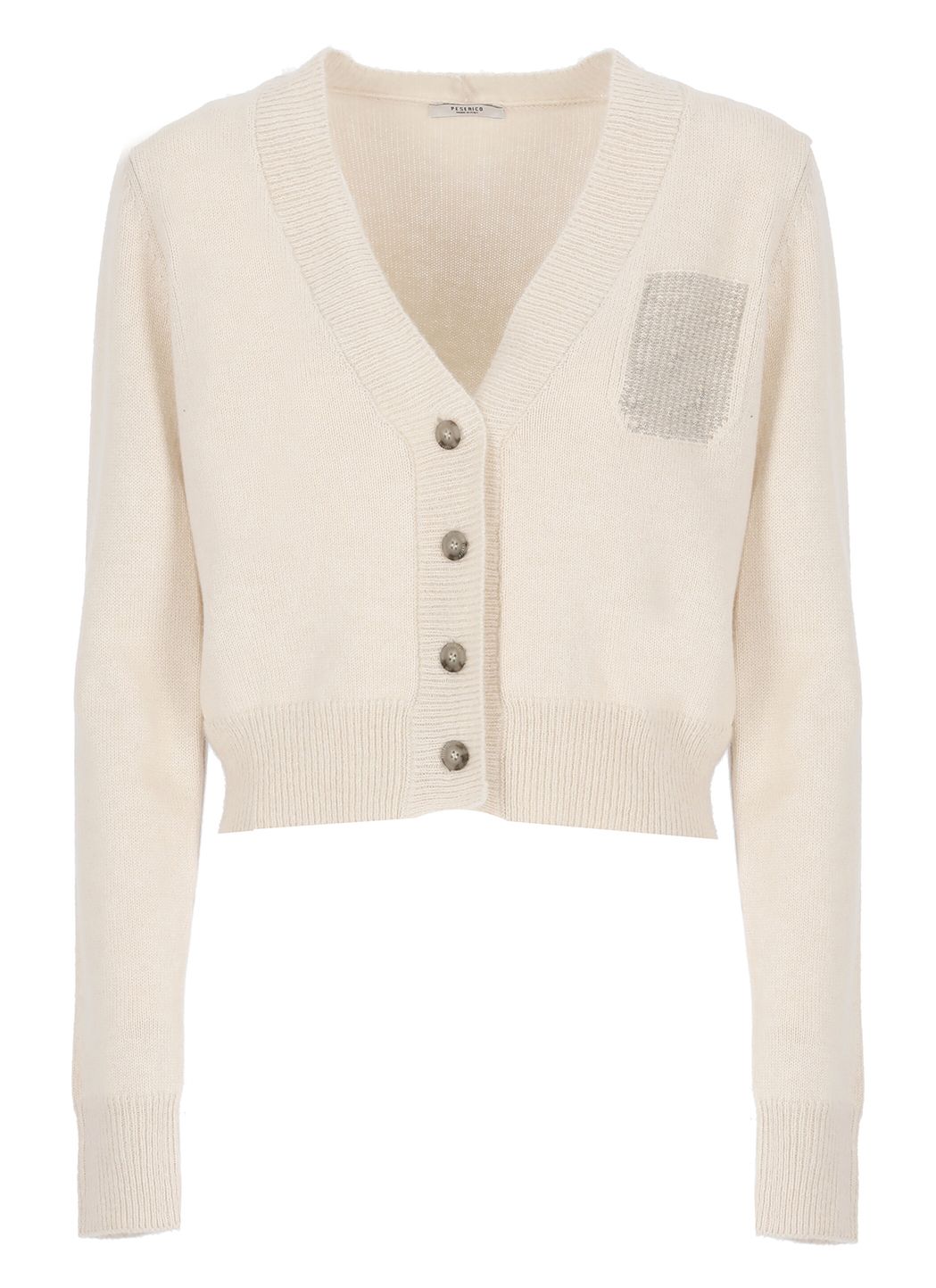 Wool and silk cropped cardigan