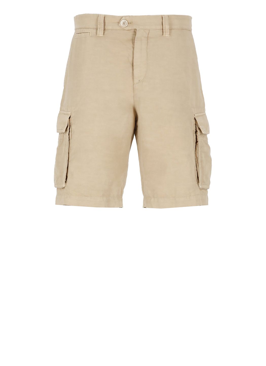 Linen and cotton bermuda shorts