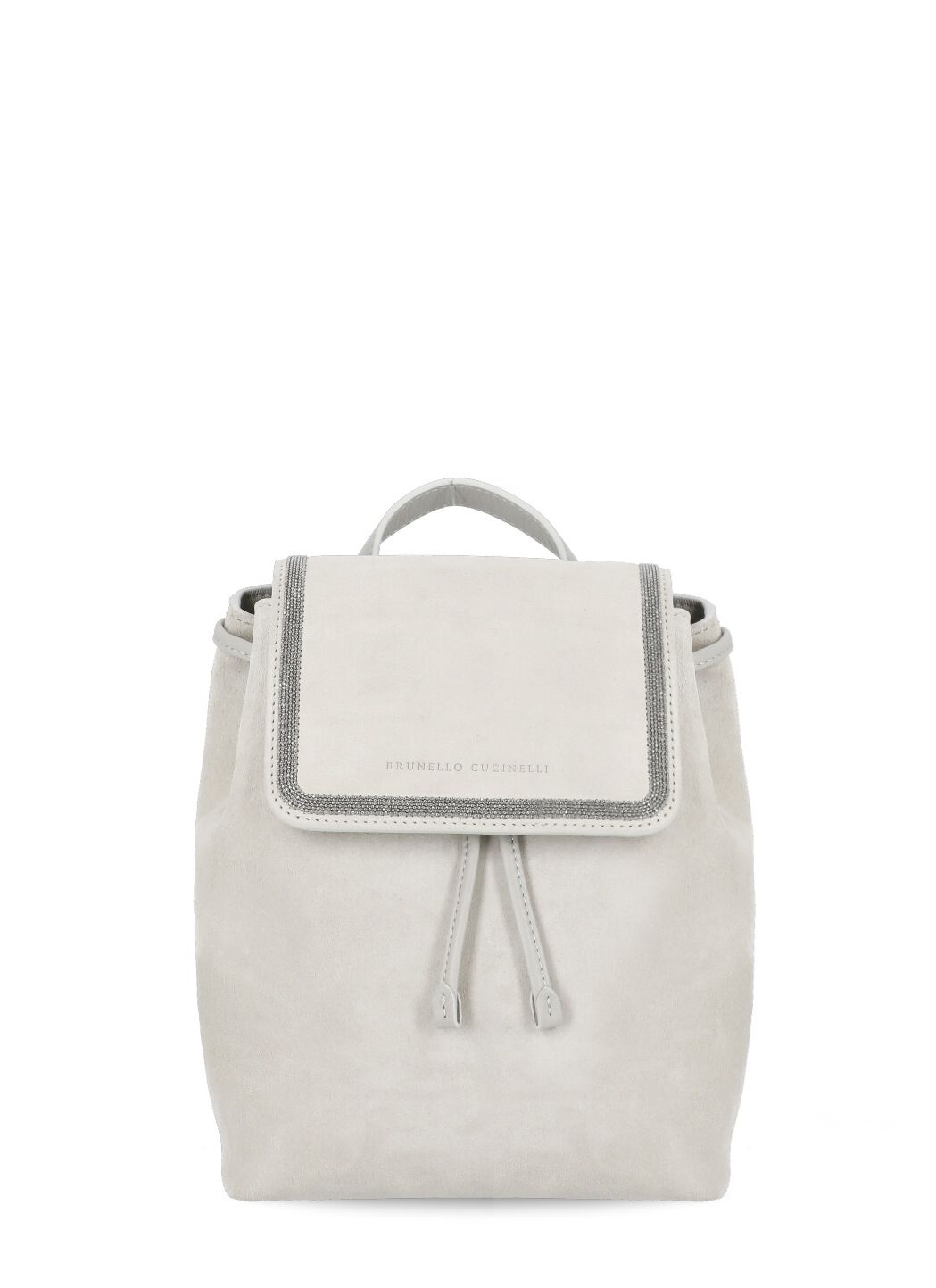 Suede leather backpack