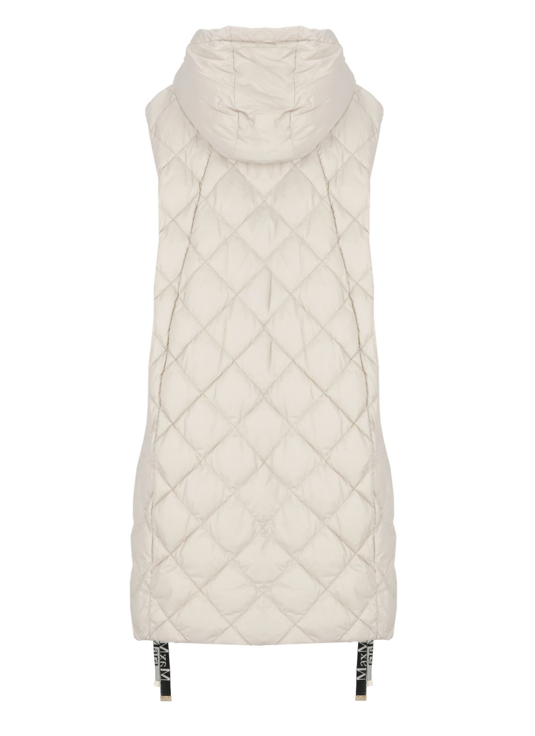 Padded and quilted sleeveless with hood