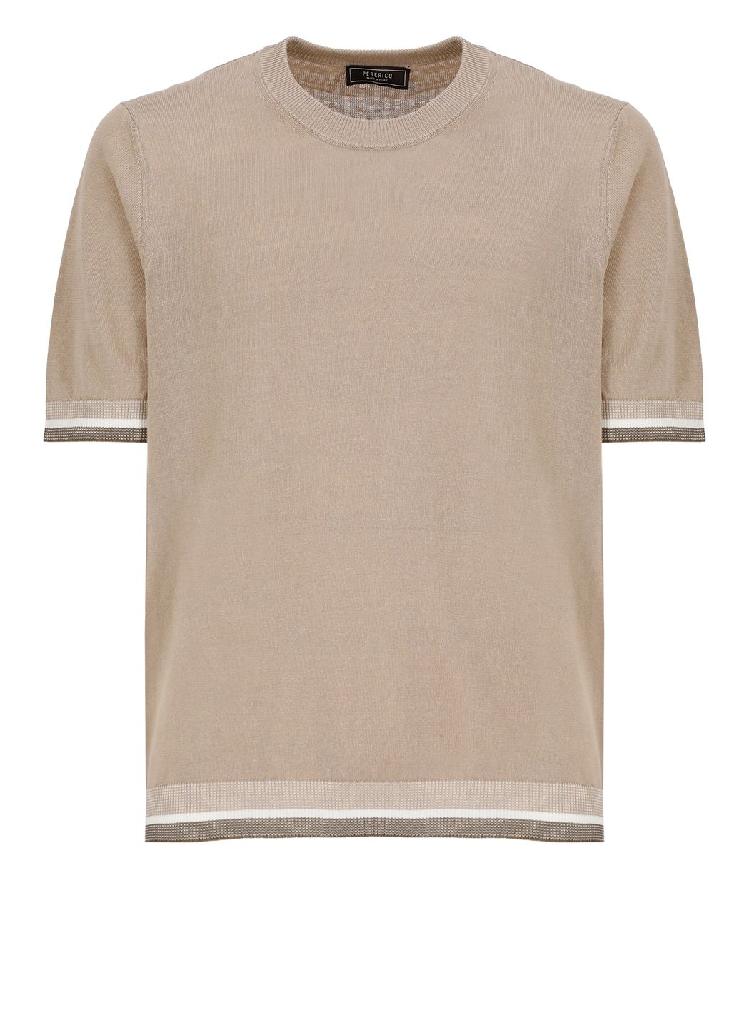 Linen and cotton t-shirt