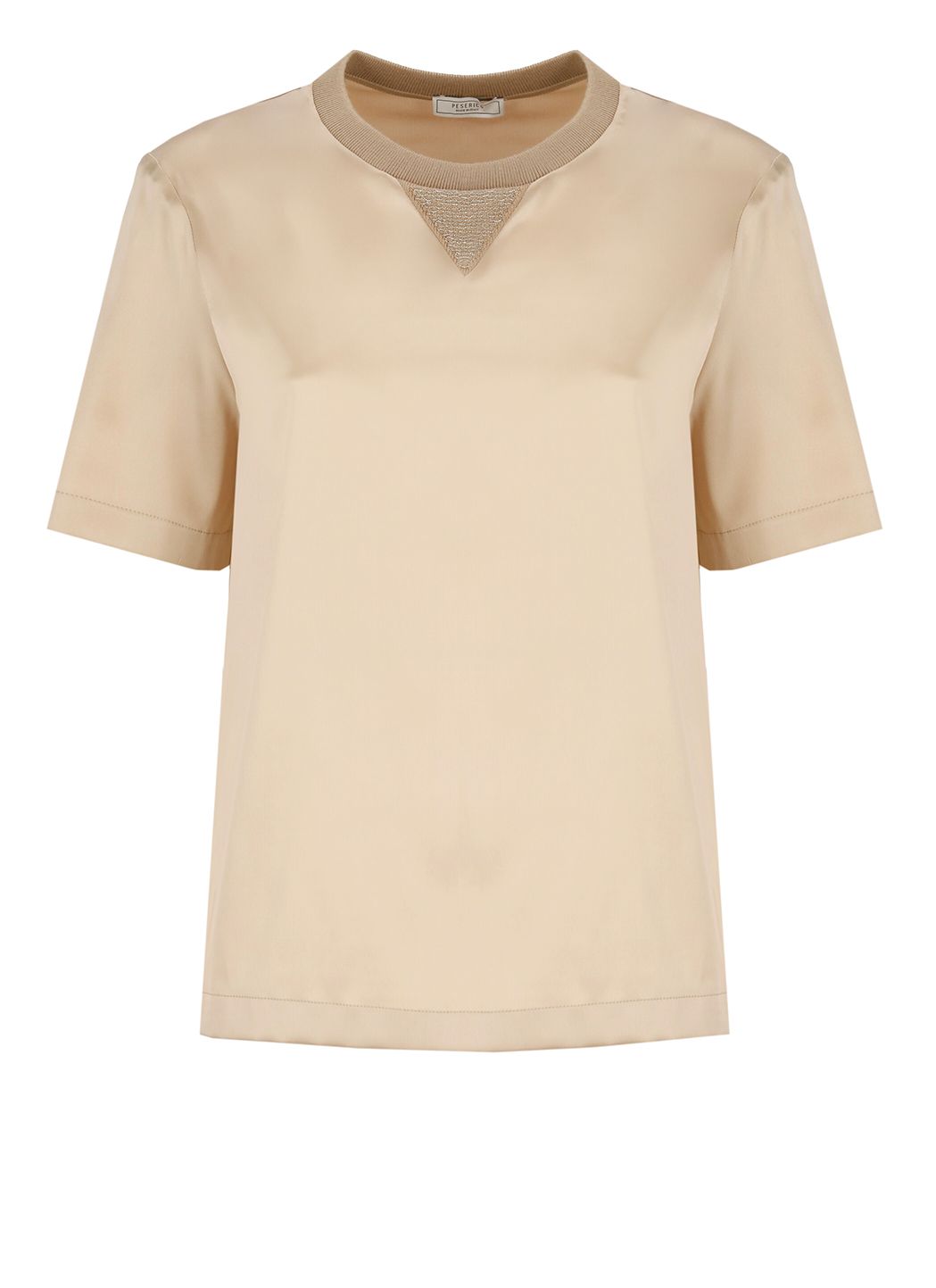 Silk and cotton t-shirt
