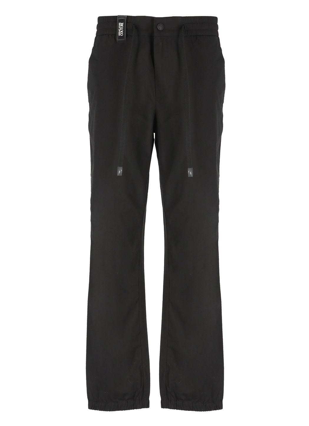 Trousers with patch logo