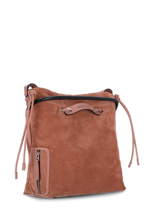 Borsa a sacca in suede
