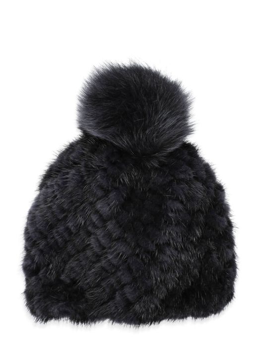 Knitted hat with fur