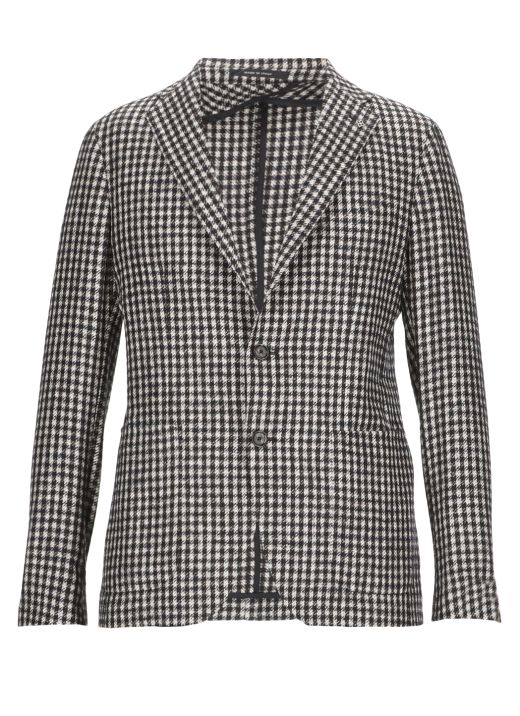 Houndstooth one-breasted blazer