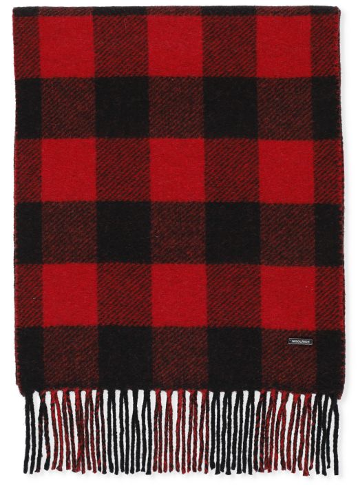 Wool checked scarf