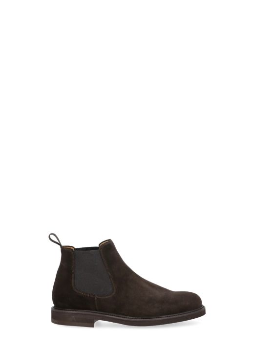 Suede leather chelsea boots