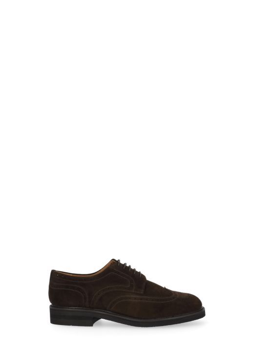 Suede leather lace-up