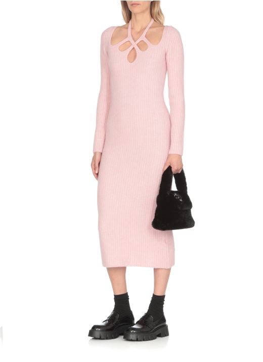 Knitted ribbed dress