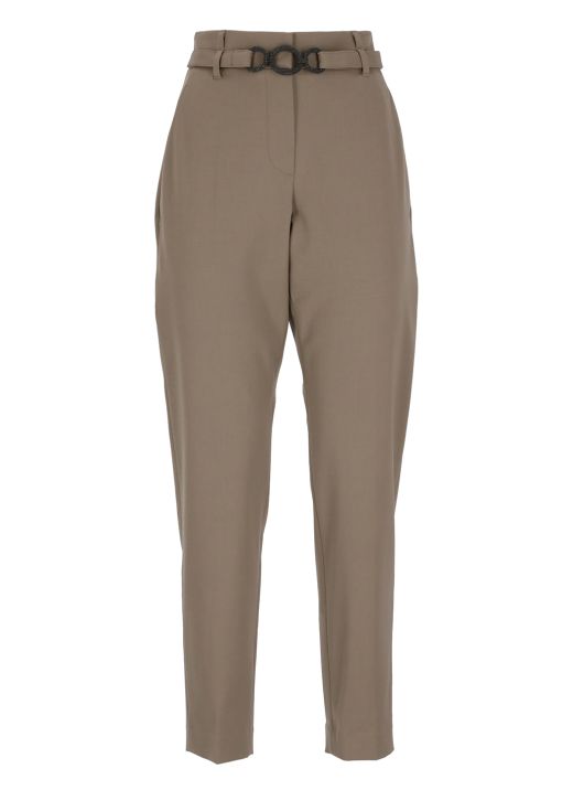Wool trousers with point of light details