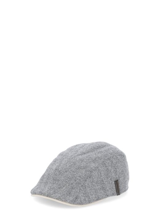Wool hat with visor