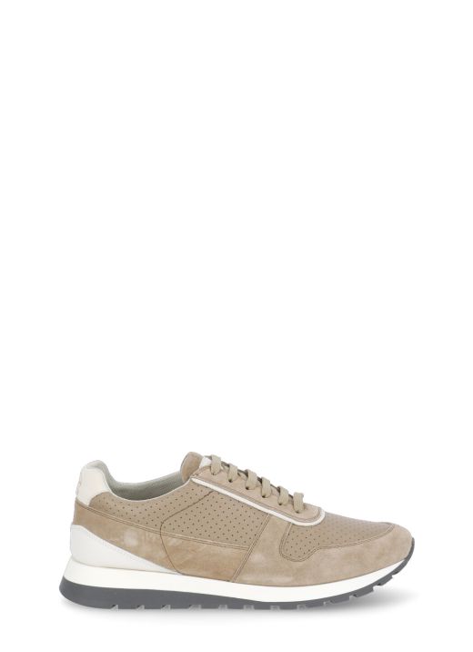 Suede leather sneakers