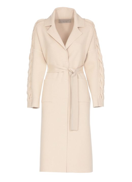 Wool silk and cashmere coat