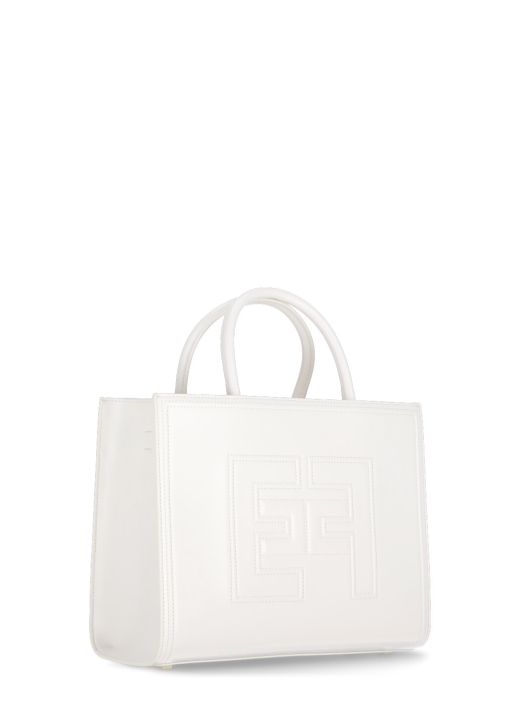 Medium shopper bag with logo and embossed profiles