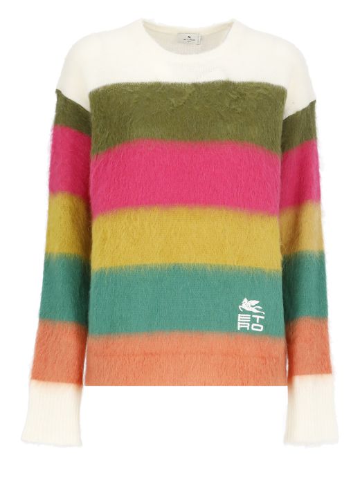 Mohair and wool striped sweater