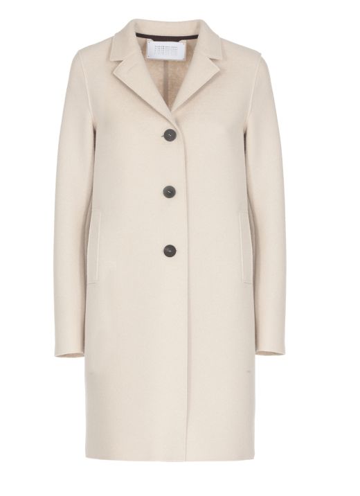 Wool mono-breasted coat