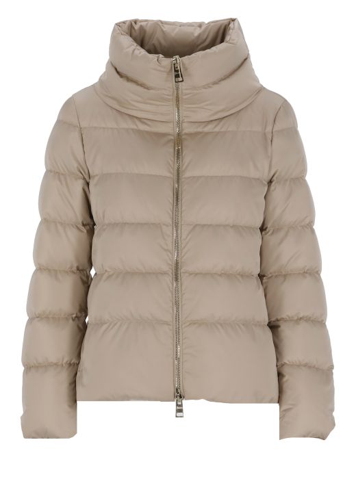 Quilted short down jacket