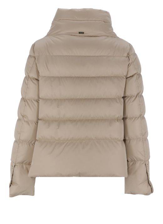 Quilted short down jacket