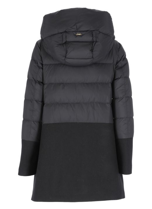 Padded quilted down jacket