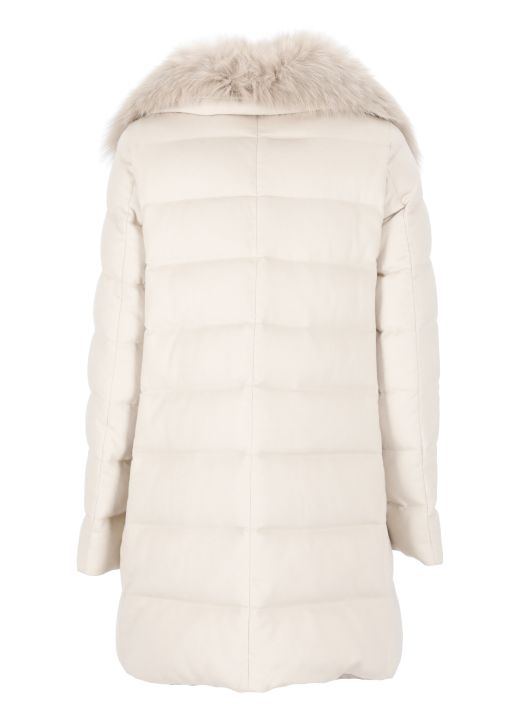 Silk and cashmere down jacket