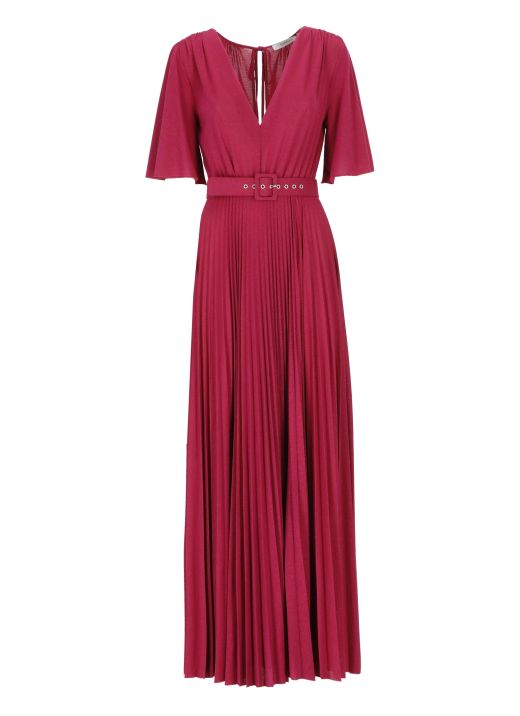 Jersey lurex long dress