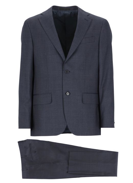 Virgin wool jacket and trousers suit