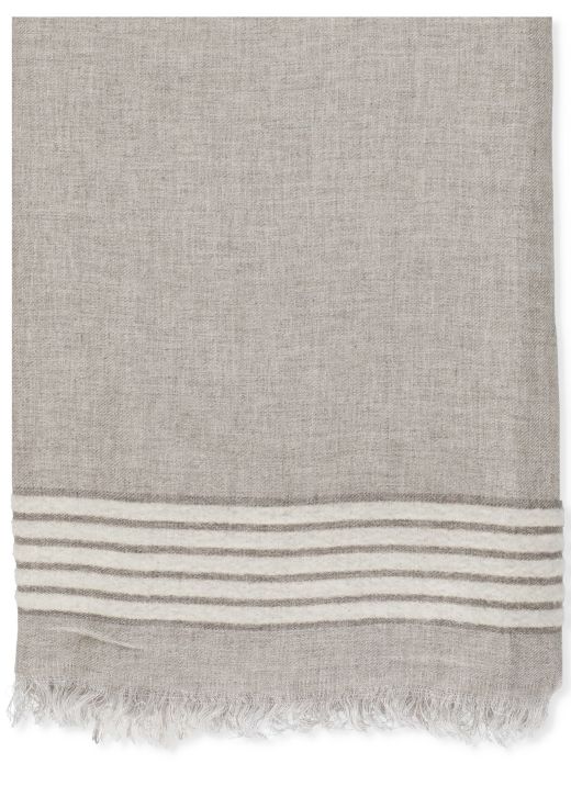 Carre' scarf with lurex stripes