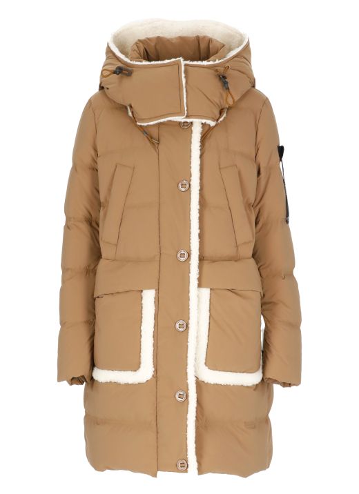 Eco-fur quilted parka