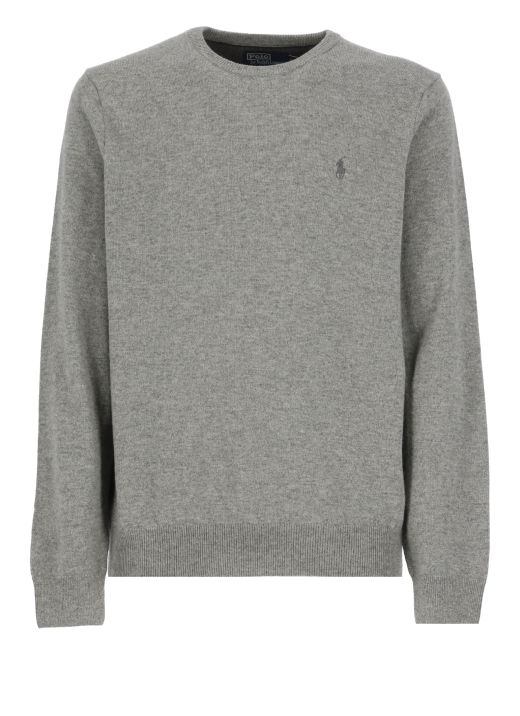 Wool sweater with logo
