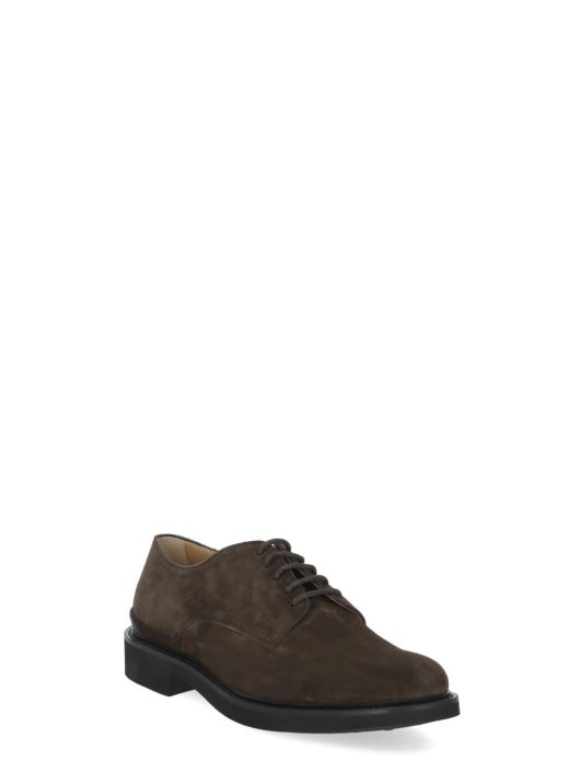 Suede leather brogues