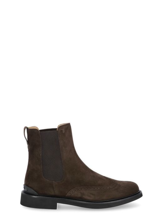 Suede leather boot