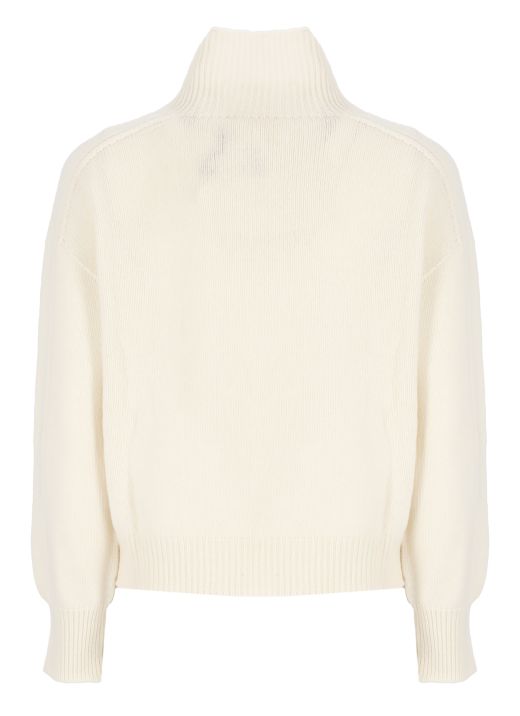 Wool and cashmere sweater with zip