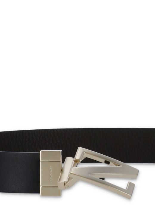 Pebbled leather Z monogram belt