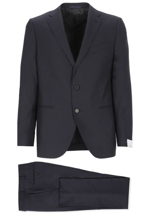 Wool pinstripe two-piece suit