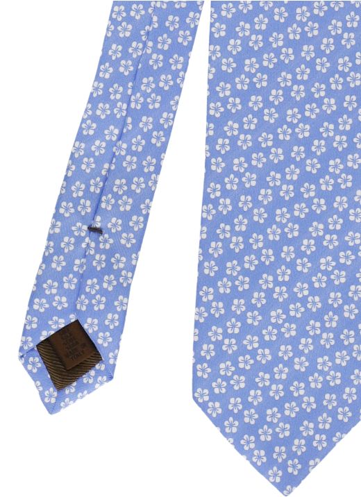 Tie with floral print