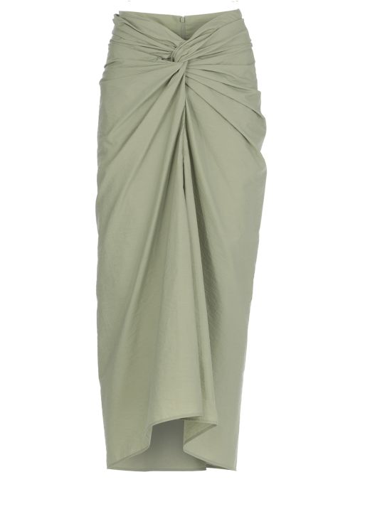 Midi skirt with folds