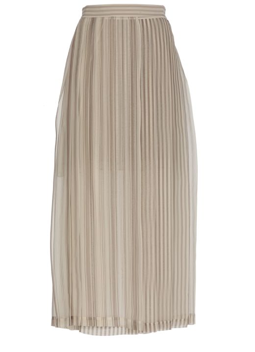 Silk striped skirt