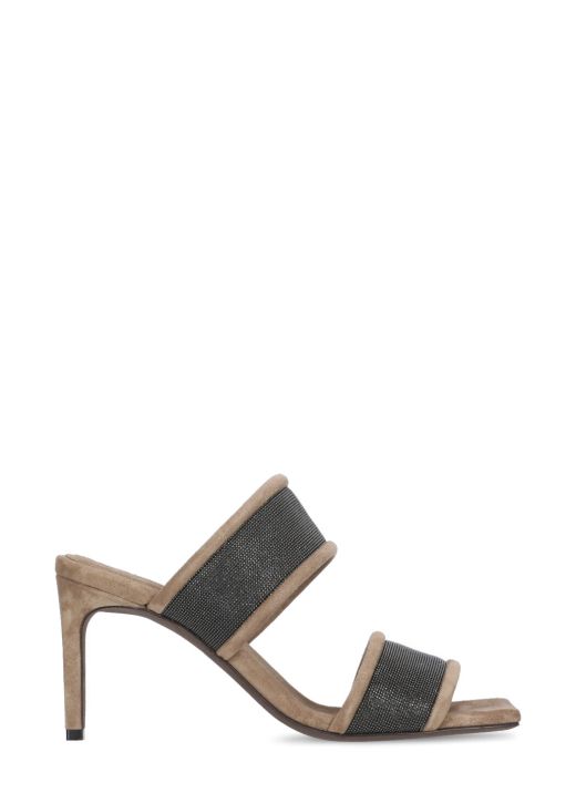 Suede leather sandal
