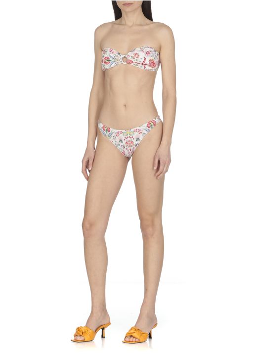 Bikini a fascia con stampa Paisley