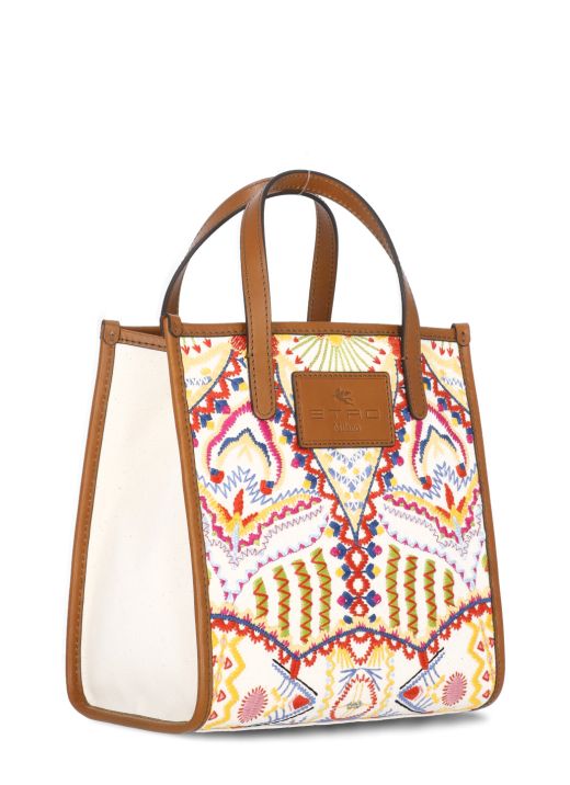 Floral embroideries bag