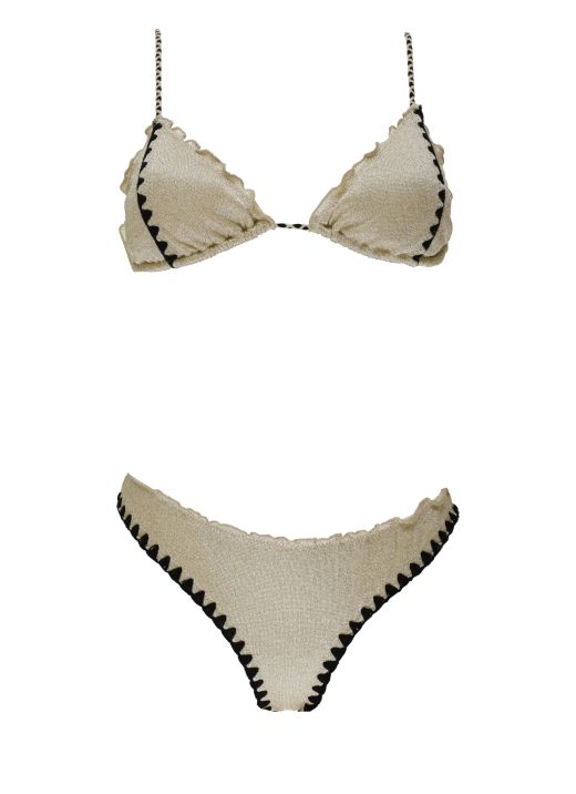 Lurex triangle bikini