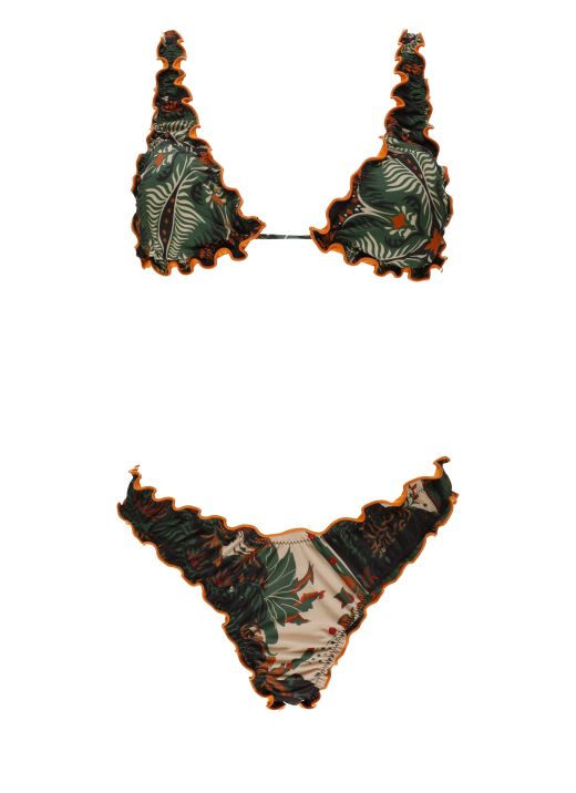 Floral triangle bikini