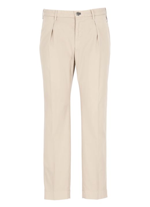 Carrot fit ribbed trousers
