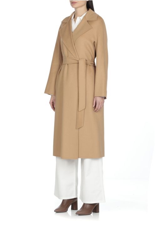 Wool cashmere and silk coat