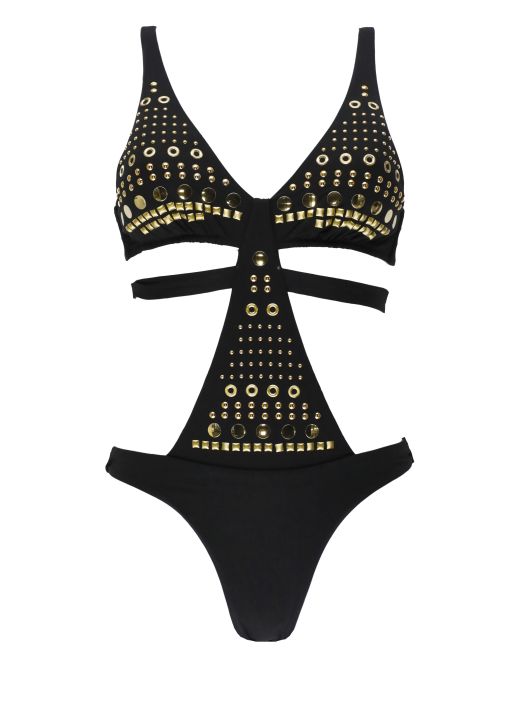 Swimming suit with studs