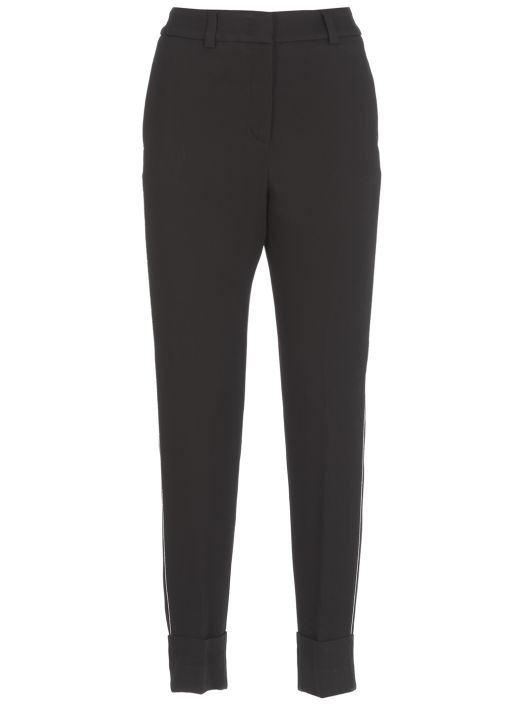 Viscose trousers with highlight