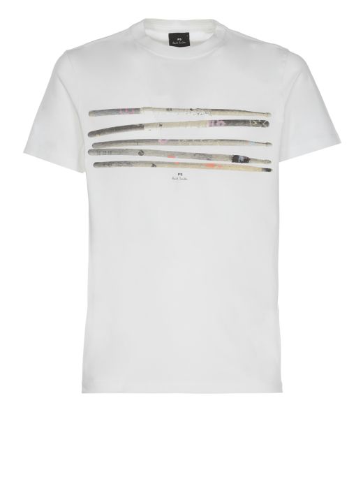T-shirt con stampa drumsticks