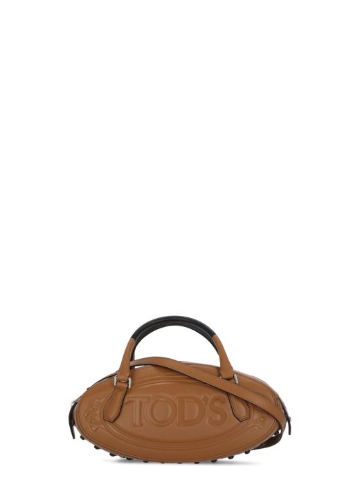 Leather mini boston bag