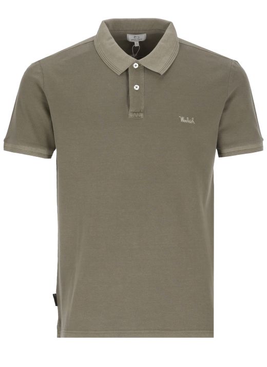 Two buttons polo shirt with logo